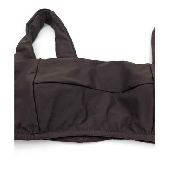 Bondi Born Women's Lola Square Neck Bikini Top Sleeveless Mocha Size S - Picture 8 of 8